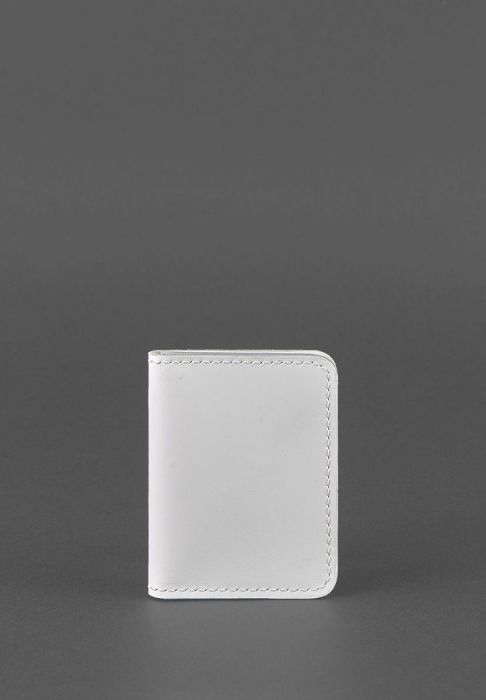 Шкіряна обкладинка для ID-паспорта і водійського повсідчення 4.0 Біла